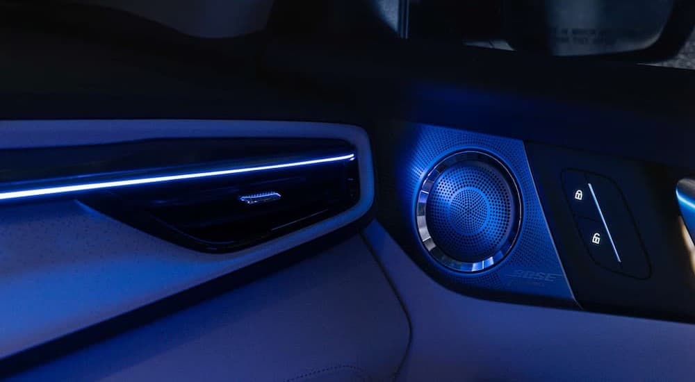 Close-up of vent and speaker in a 2026 Buick Enclave.
