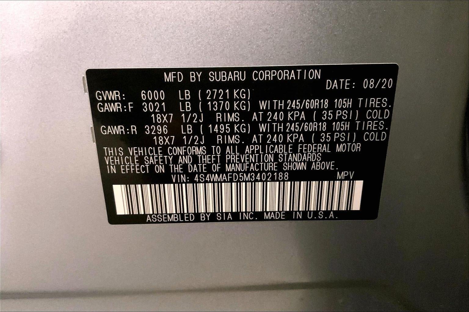 2021 Subaru Ascent Premium