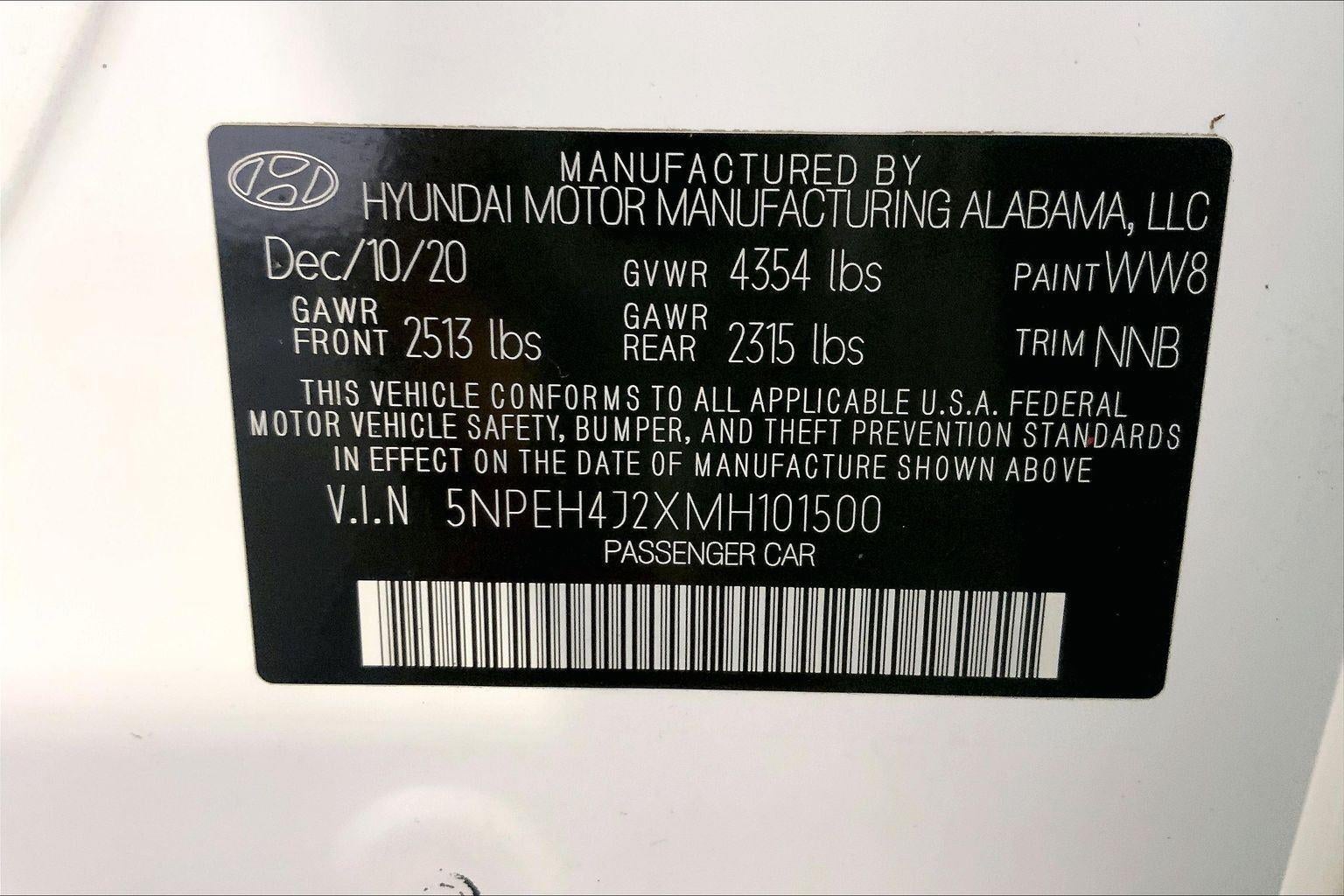 2021 Hyundai Sonata Limited