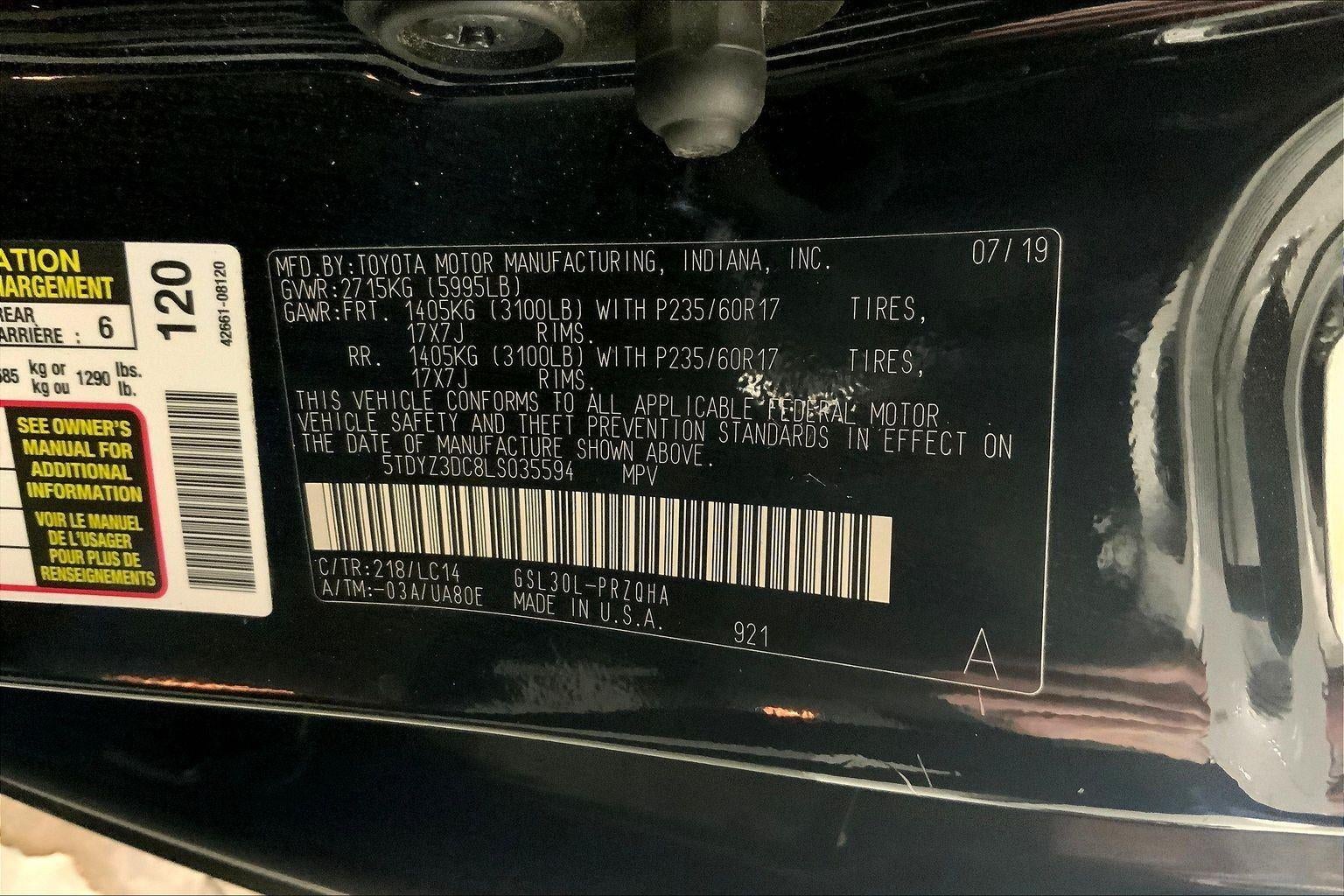 2020 Toyota Sienna XLE