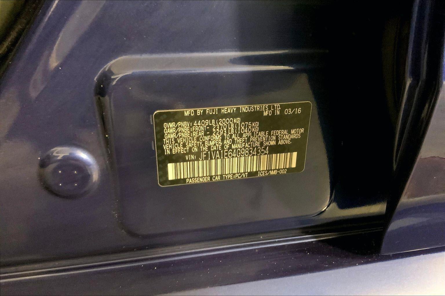 2016 Subaru WRX Premium