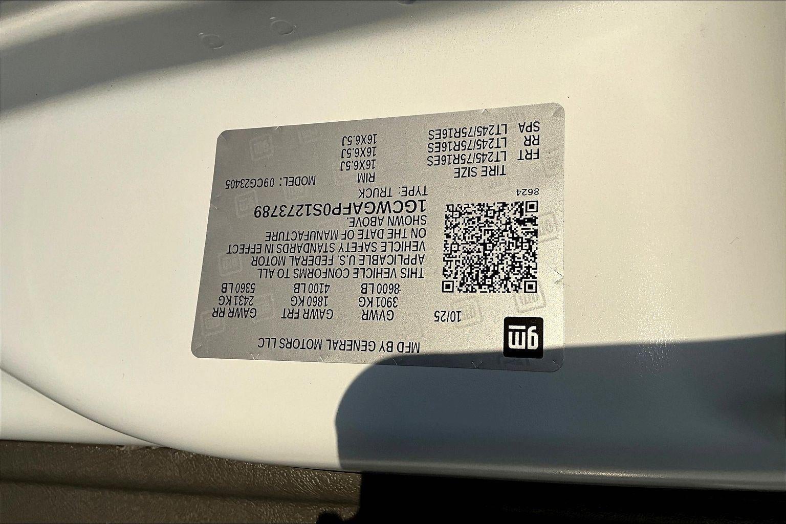 2025 Chevrolet Express Cargo 2500 WT