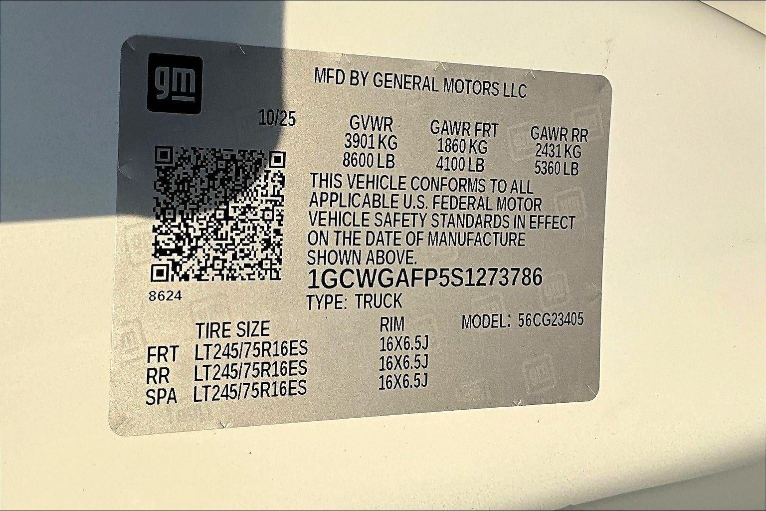 2025 Chevrolet Express Cargo 2500 WT