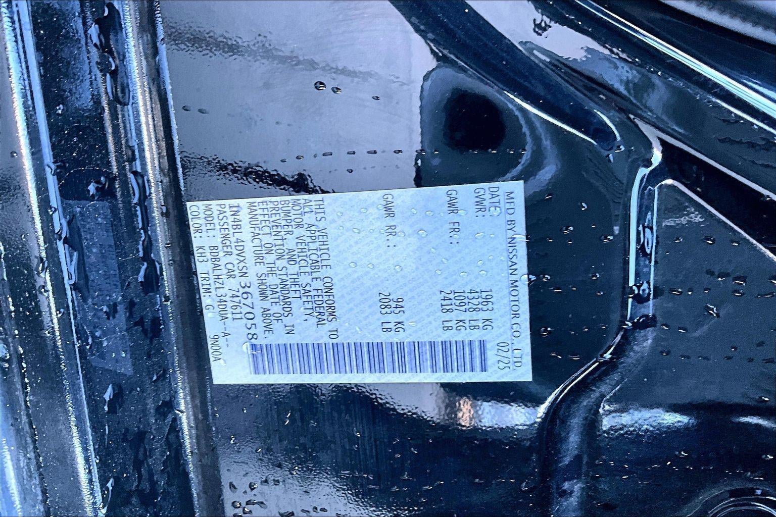 2025 Nissan Altima SV