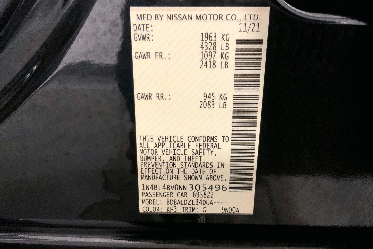 2022 Nissan Altima 2.5 S