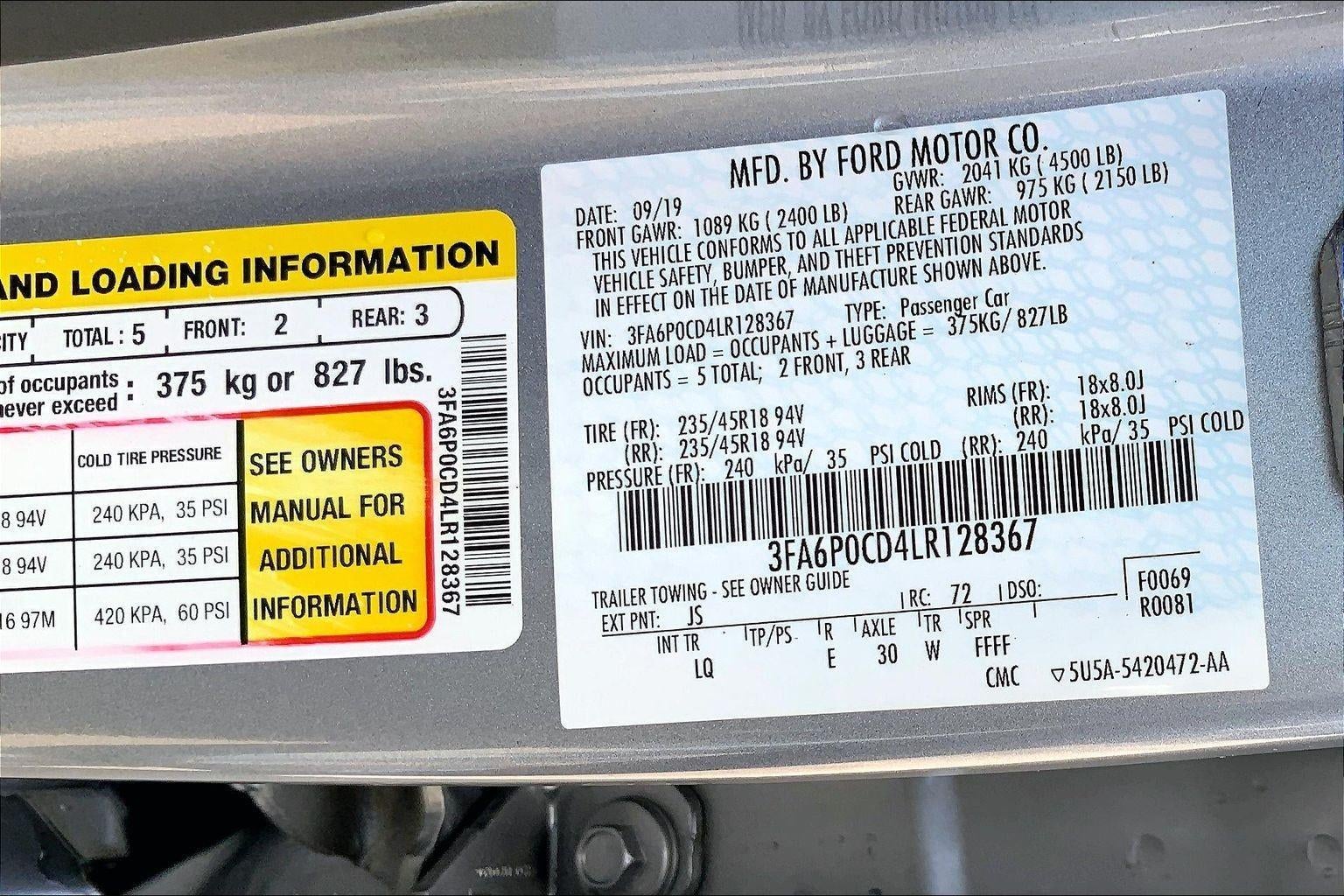 2020 Ford Fusion SEL