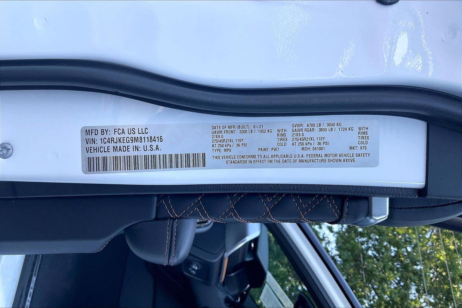 2021 Jeep Grand Cherokee L Summit Reserve