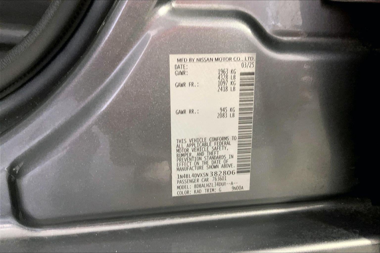 2025 Nissan Altima SV