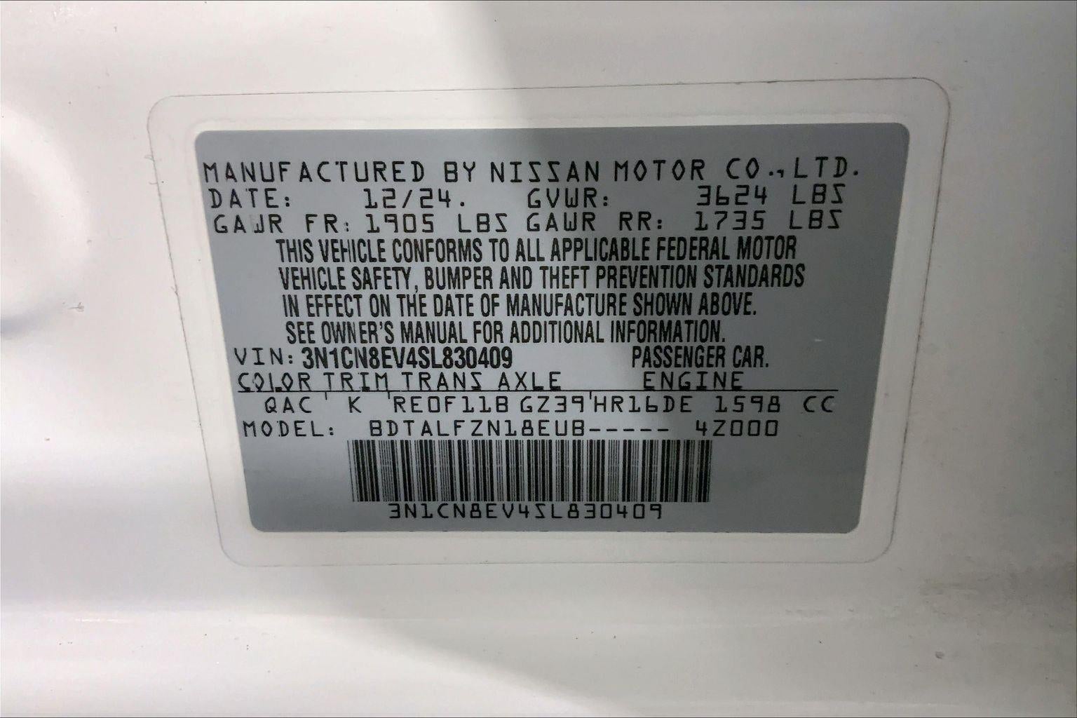 2025 Nissan Versa SV