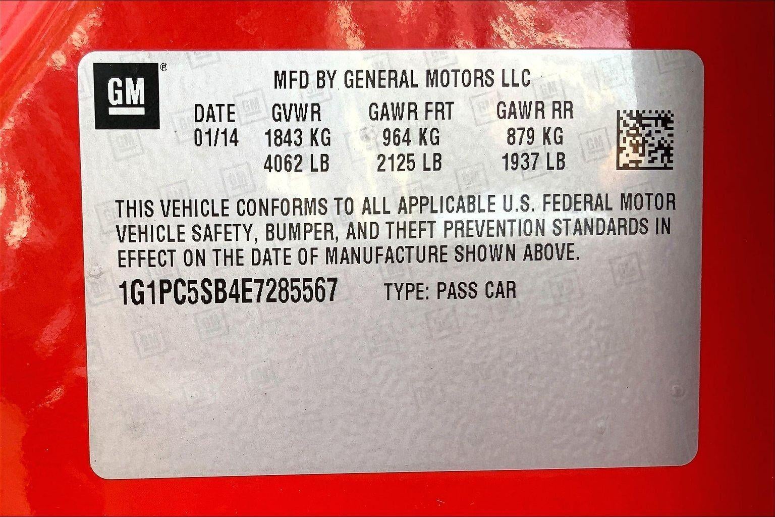 2014 Chevrolet Cruze 1LT
