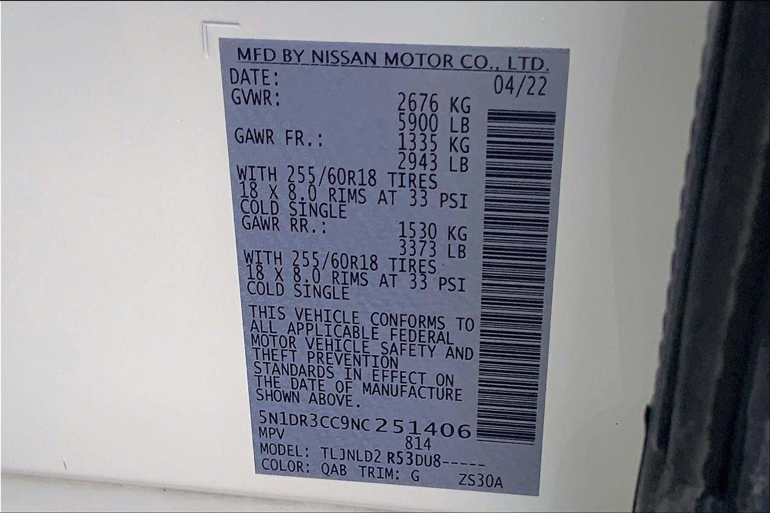 2022 Nissan Pathfinder SL