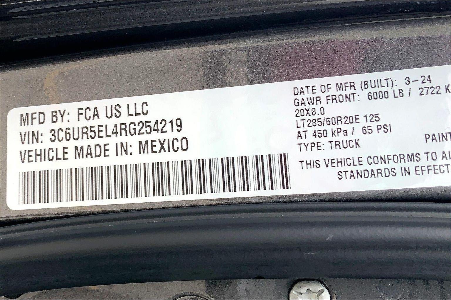 2024 RAM 2500 Power Wagon Rebel Crew Cab 4x4 6'4' Box