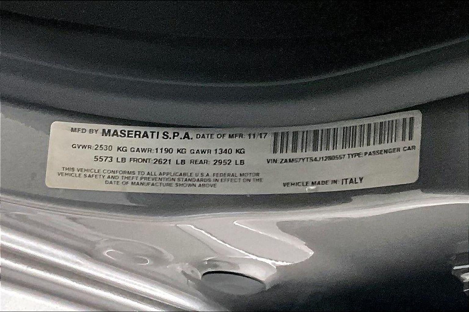 2018 Maserati Ghibli S Q4 GranSport