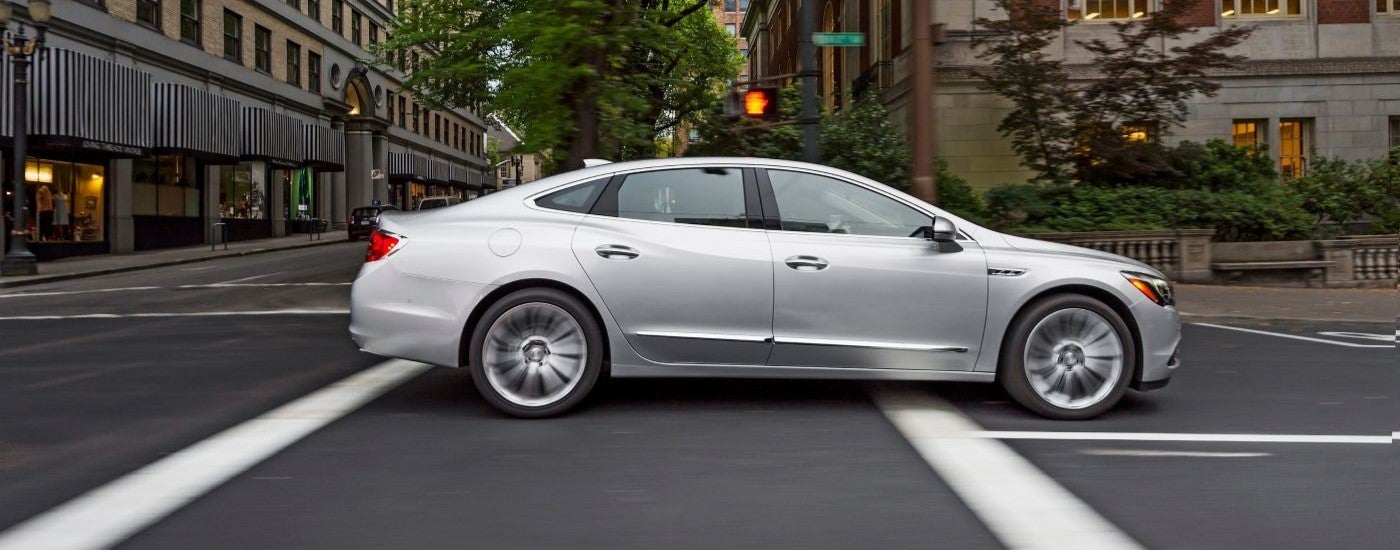 Silver 2018 Buick LaCrosse driving to a Buick dealer near Manhattan
