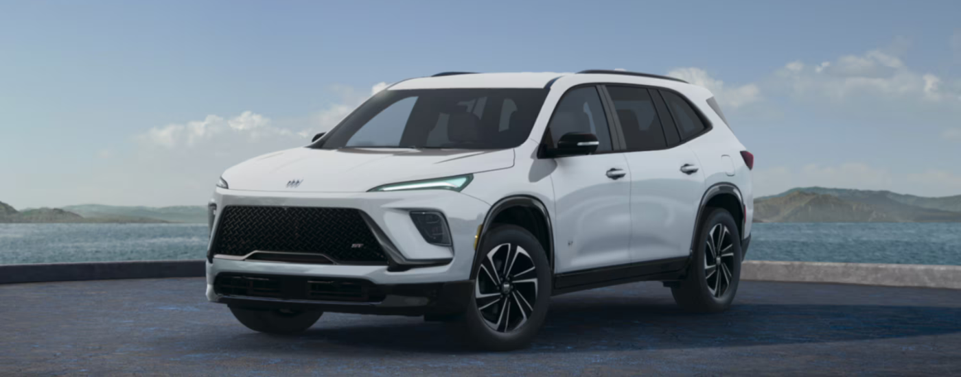 White 2026 Buick Enclave Avenir ST parked at an angle