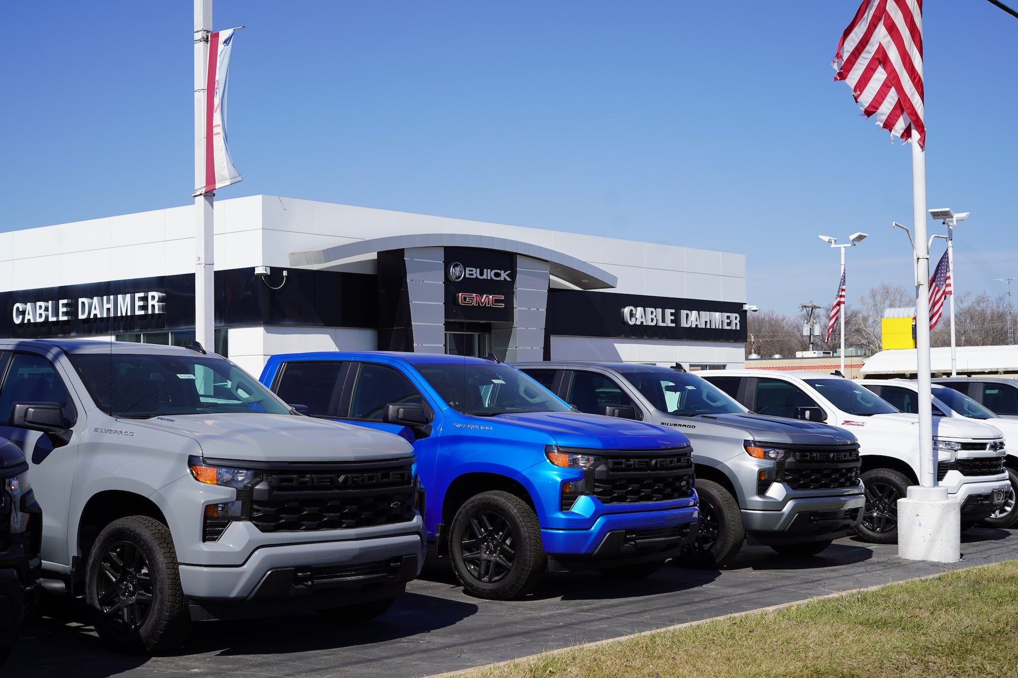 Row of vehicles for sale at Cable Dahmer of Topeka