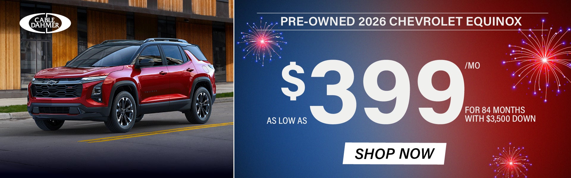 Used 2026 Chevy Equinox as low as $399 a month