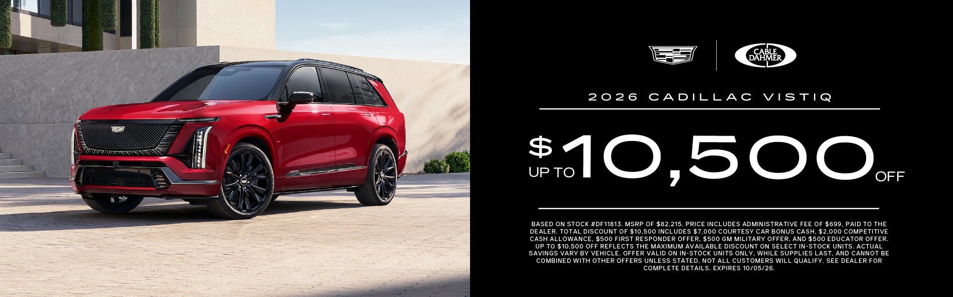 2026 Cadillac VISTIQ up to $10,500 off